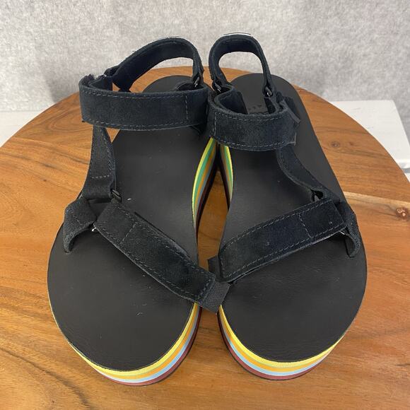 🌈 Teva x Opening Ceremony Womens 5 Rainbow Platform Sandals Unworn 🌈 - Picture 2 of 9